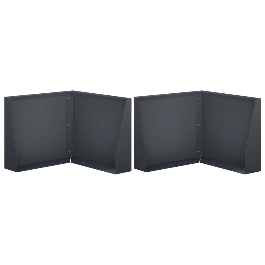 Retaining Wall 2 pcs 50 x 50 x 30 cm Steel Anthracite