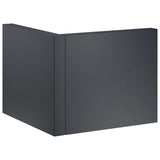Retaining Wall 50 x 50 x 40 cm Steel Anthracite - Top-Down View