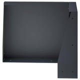 Retaining Wall 50 x 50 x 40 cm Steel Anthracite - Front View