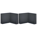 Retaining Wall 2 pcs 50 x 50 x 40 cm Steel Anthracite