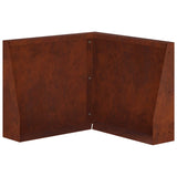Retaining Wall 50 x 50 x 40 cm Weathering Steel Rusty
