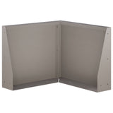 Retaining Wall 2 pcs 50 x 50 x 40 cm Weathering Steel Rusty - Front View