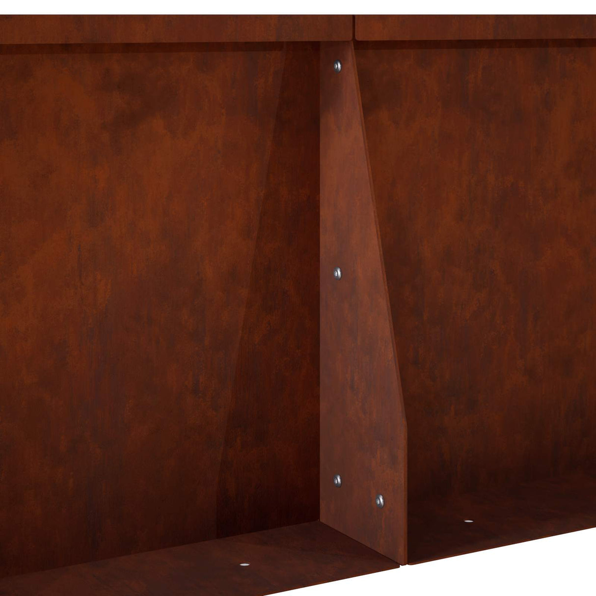 Retaining Wall 2 pcs 50 x 50 x 50 cm Weathering Steel Rusty