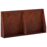 Retaining Wall 2 pcs 40 x 12 x 30 cm Weathering Steel Rusty