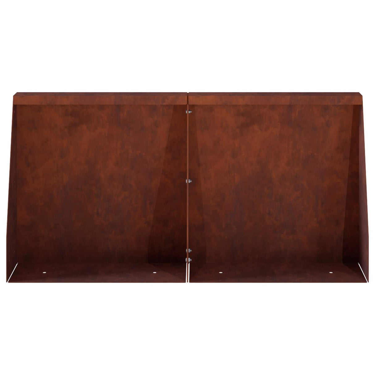 Retaining Wall 2 pcs 40 x 12 x 30 cm Weathering Steel Rusty