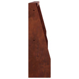 Retaining Wall 2 pcs 40 x 12 x 30 cm Weathering Steel Rusty