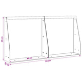 Retaining Wall 2 pcs 40 x 12 x 40 cm Steel Anthracite - Low Angle
