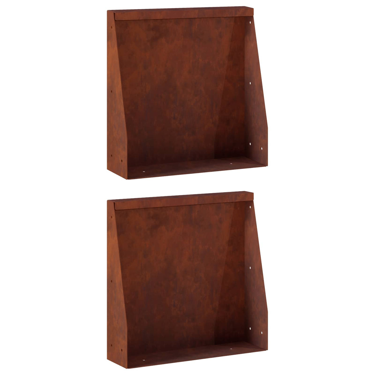 Retaining Wall 2 pcs 40 x 12 x 40 cm Weathering Steel Rusty
