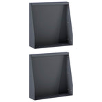 Retaining Wall 2 pcs 40 x 12 x 50 cm Steel Anthracite