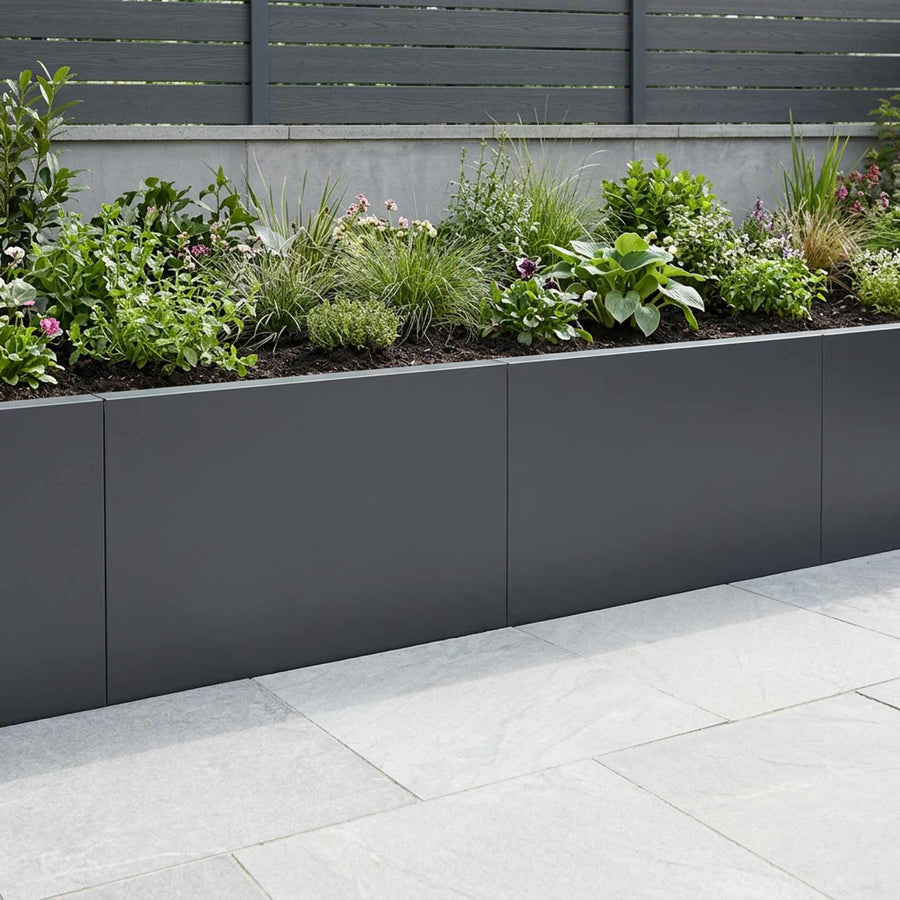 Retaining Wall 2 pcs 60 x 12 x 50 cm Steel Anthracite