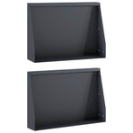 Retaining Wall 2 pcs 60 x 12 x 50 cm Steel Anthracite