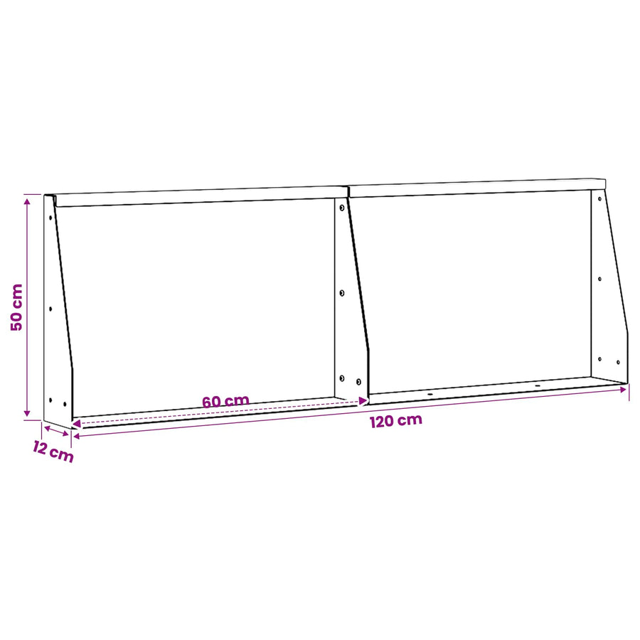 Retaining Wall 2 pcs 60 x 12 x 50 cm Steel Anthracite