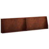 Retaining Wall 2 pcs 80 x 12 x 30 cm Weathering Steel Rusty