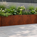 Retaining Wall 2 pcs 80 x 12 x 50 cm Weathering Steel Rusty