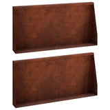 Retaining Wall 2 pcs 80 x 12 x 50 cm Weathering Steel Rusty