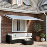 Awning Replacement Fabric Blue and White 400 x 350 cm Polyester
