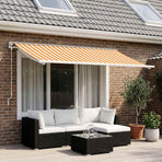 Awning Replacement Fabric Yellow and White 450 x 350 cm