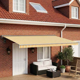 Awning Replacement Fabric Yellow and White 500 x 300 cm