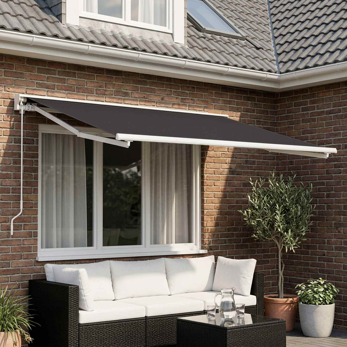 Awning Replacement Fabric Anthracite 300 x 250 cm Polyester