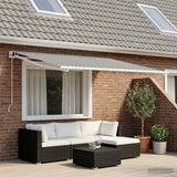 Awning Replacement Fabric Anthracite and White 300 x 250 cm