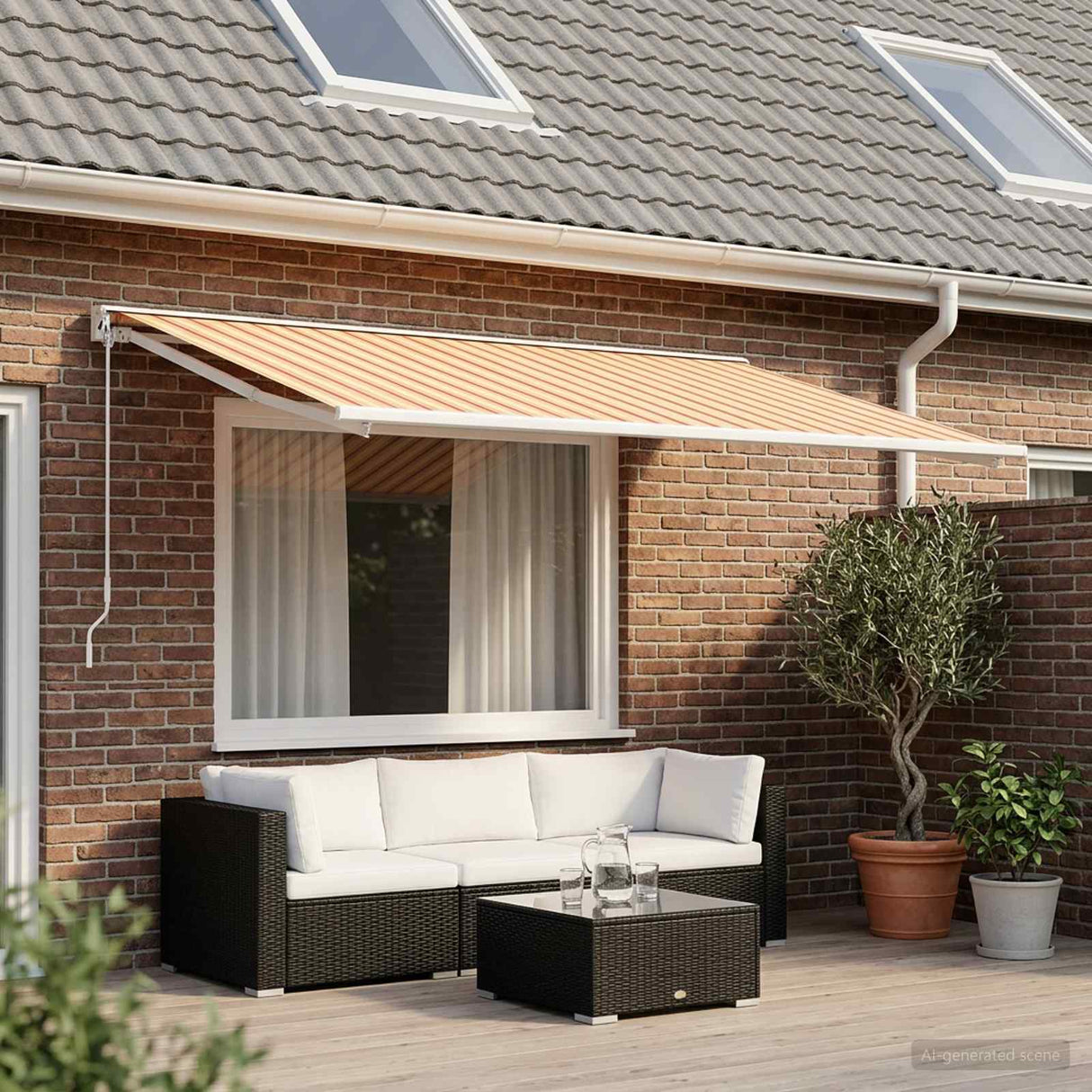 Awning Replacement Fabric Multicolour 400 x 300 cm Polyester