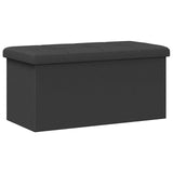 Foldable Storage Bench Dark Grey 180 kg 80 L 77 x 38 x 38 cm - Front View