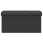 Foldable Storage Bench Dark Grey 180 kg 80 L 77 x 38 x 38 cm
