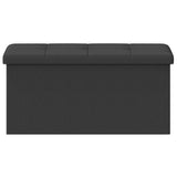 Foldable Storage Bench Dark Grey 180 kg 80 L 77 x 38 x 38 cm - Side View