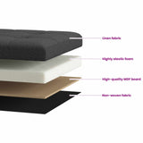 Foldable Storage Bench Dark Grey 180 kg 80 L 77 x 38 x 38 cm - Low Angle