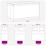 Foldable Storage Bench Dark Grey 180 kg 80 L 77 x 38 x 38 cm
