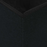 Foldable Storage Bench Black 180 kg 80 L 77 x 38 x 38 cm Linen