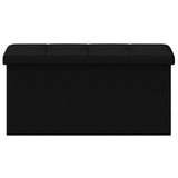 Foldable Storage Bench Black 180 kg 80 L 77 x 38 x 38 cm Linen