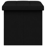Foldable Storage Bench Black 180 kg 80 L 77 x 38 x 38 cm Linen - Top-Down View