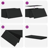Foldable Storage Bench Black 180 kg 80 L 77 x 38 x 38 cm PVC - Close-Up Angle