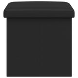 Foldable Storage Bench Black 180 kg 80 L 77 x 38 x 38 cm PVC - Top-Down View