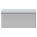Foldable Storage Bench White 180 kg 80 L 77 x 38 x 38 cm PVC