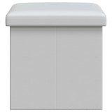 Foldable Storage Bench White 180 kg 80 L 77 x 38 x 38 cm PVC - Top-Down View