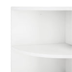 Wall Mounted Corner Shelf 3-Tier 31.5 x 31 x 60 cm White