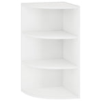 Wall Mounted Corner Shelf 3-Tier 31.5 x 31 x 60 cm White
