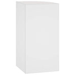 Wall Mounted Corner Shelf 3-Tier 31.5 x 31 x 60 cm White