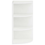 Wall Mounted Corner Shelf 3-Tier 31.5 x 31 x 60 cm White