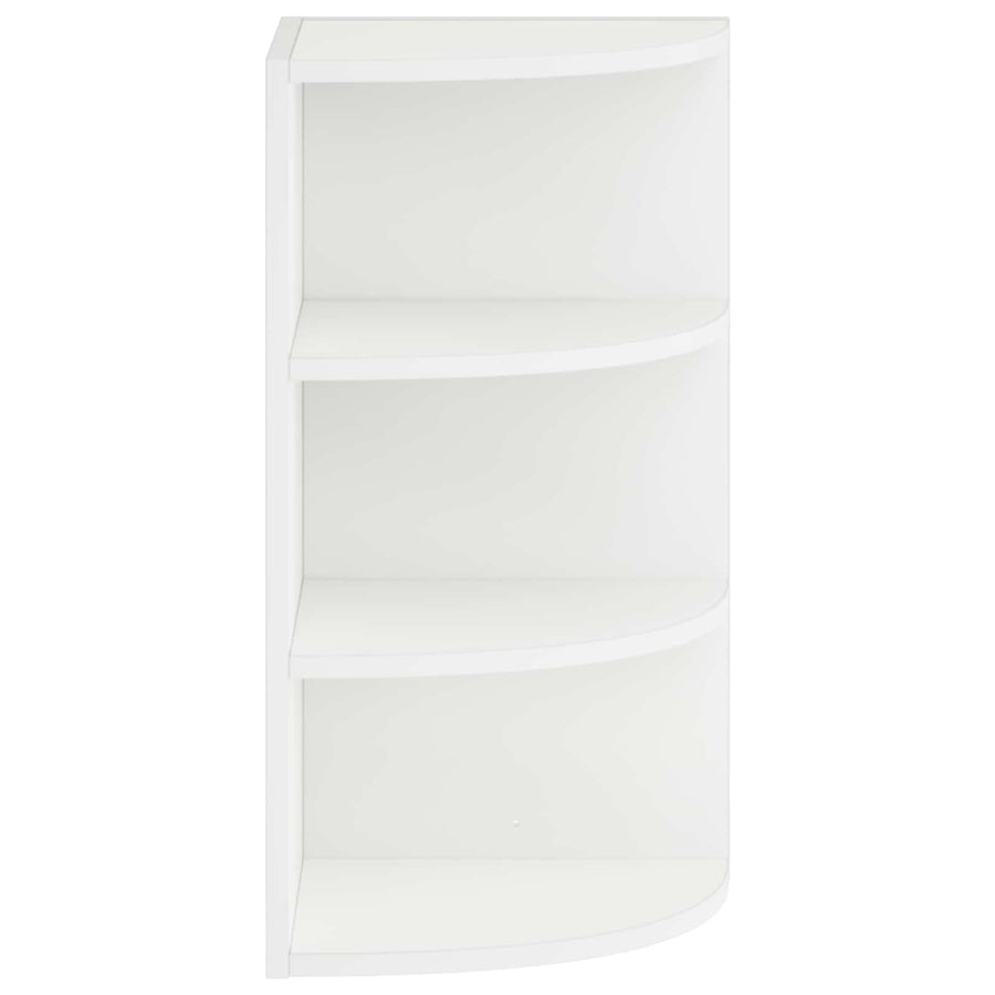 Wall Mounted Corner Shelf 3-Tier 31.5 x 31 x 60 cm White