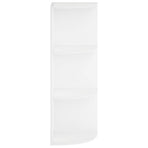 Wall Mounted Corner Shelf 3-Tier 31.5 x 31 x 90 cm
