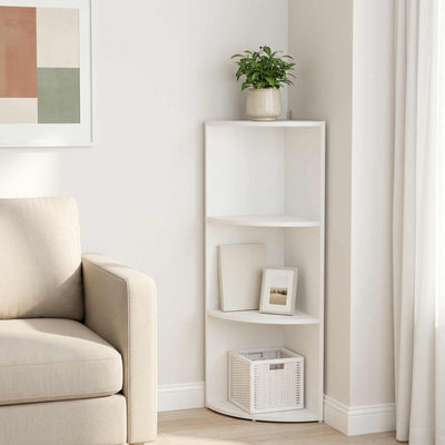 Corner Shelf 3-Tier 41.5 x 41.5 x 107.5 cm Engineered Wood