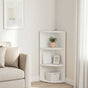 Corner Shelf 2-Tier 41.5 x 41.5 x 72 cm Engineered Wood White