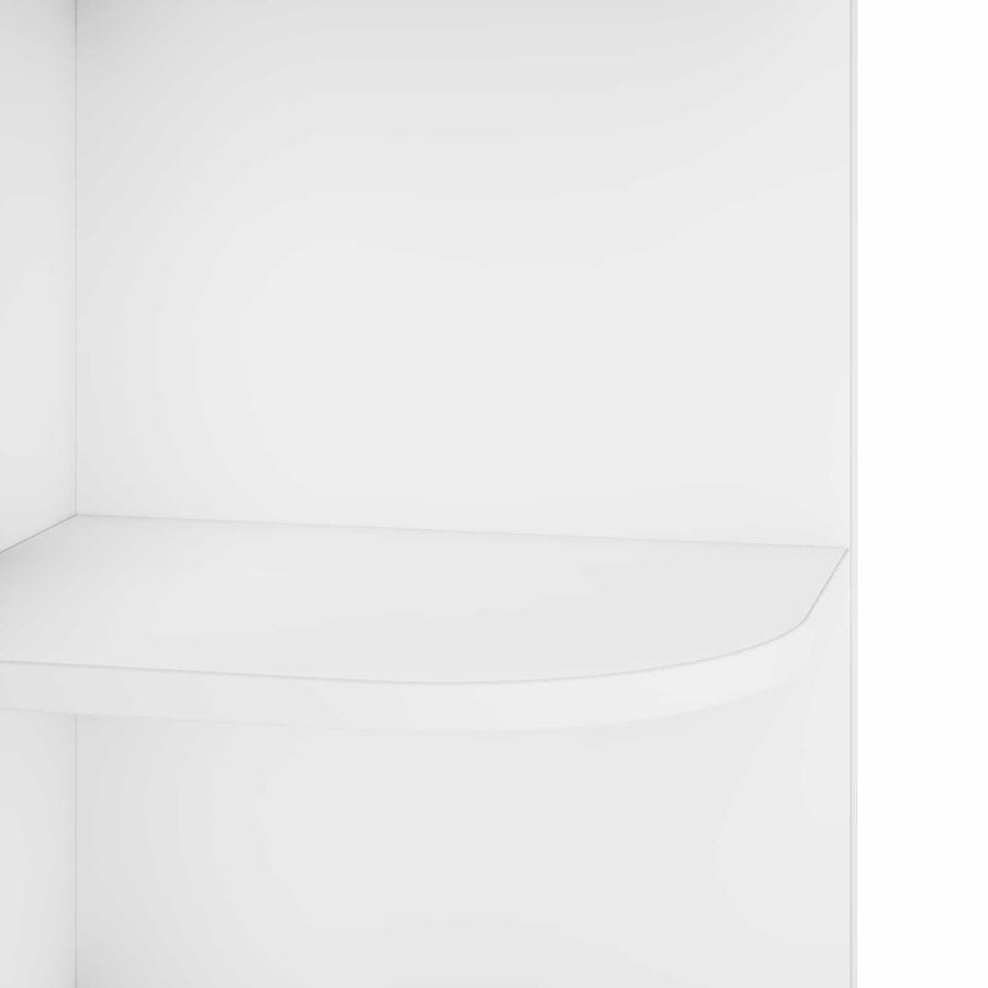 Corner Shelf 2-Tier 41.5 x 41.5 x 72 cm Engineered Wood White
