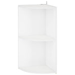 Corner Shelf 2-Tier 41.5 x 41.5 x 72 cm Engineered Wood White
