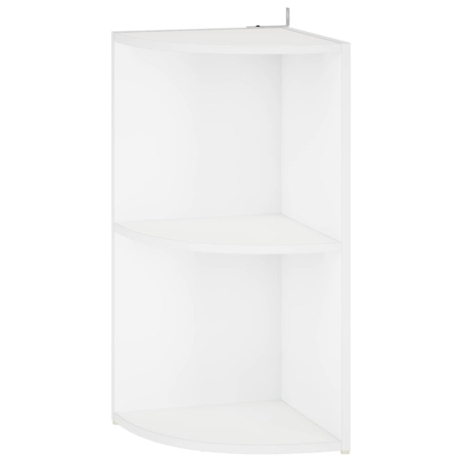 Corner Shelf 2-Tier 41.5 x 41.5 x 72 cm Engineered Wood White