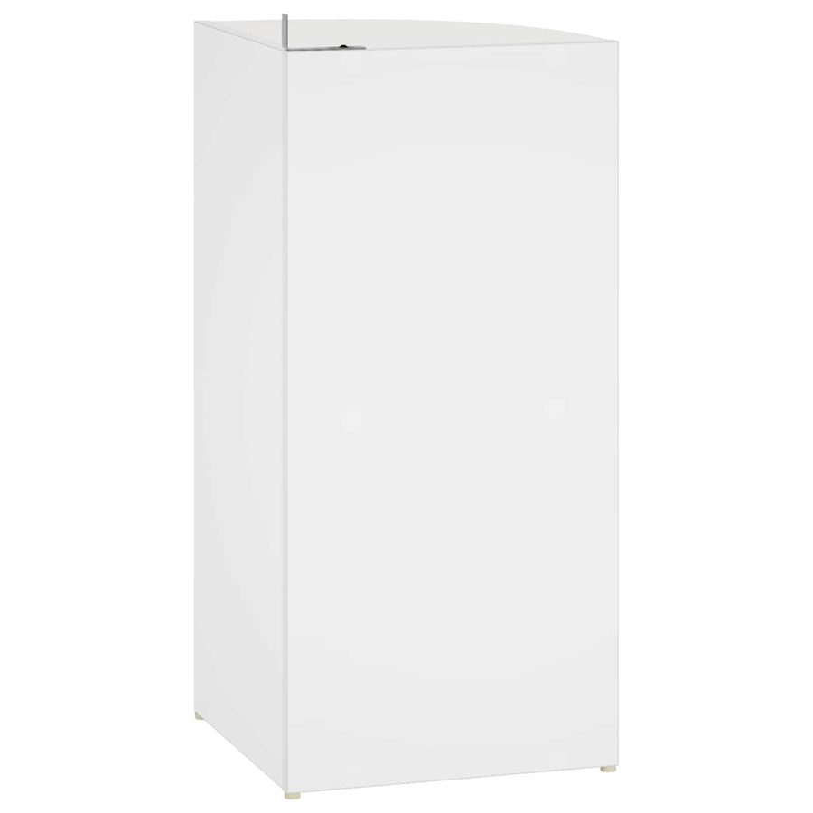 Corner Shelf 2-Tier 41.5 x 41.5 x 72 cm Engineered Wood White