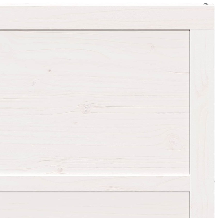 Barn Door White 80 x 2,5 x 208 cm Solid Pine Wood